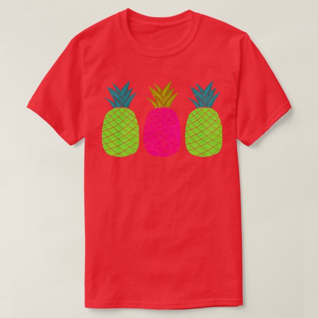 T-shirt ananas coloré (Design devant)