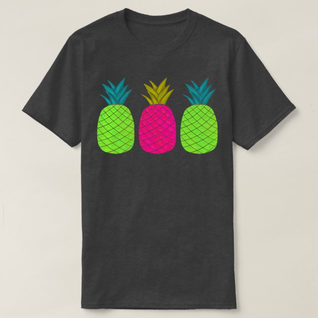 T-shirt ananas coloré (Design devant)
