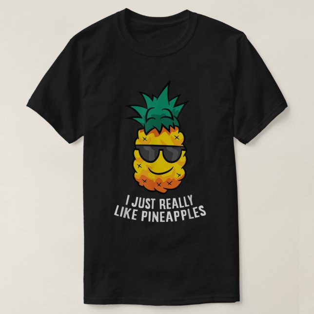 T-shirt Ananas Cool Dessin de Fruit Drôle (Design devant)