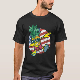 T-shirt Ananas Dabbing American Flag Hawaii Cadeaux Garçon