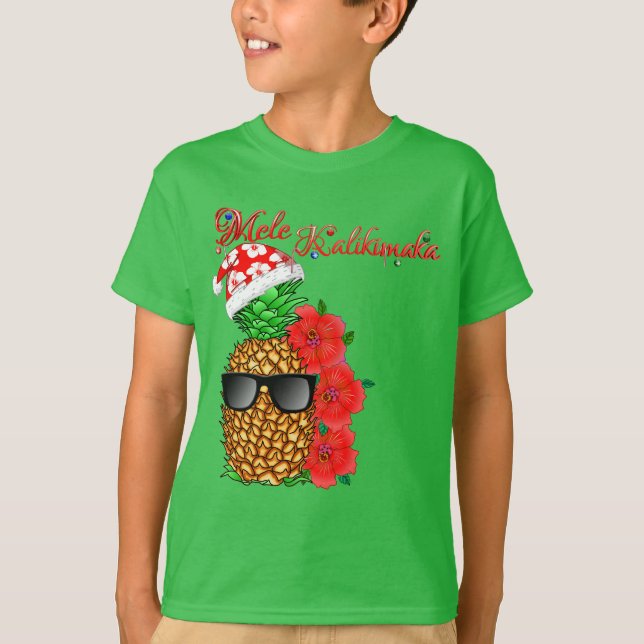 T-shirt Ananas de Noël de Mele Kalikimaka (Devant)