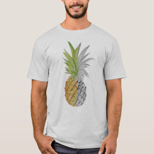 T-shirt Ananas demi et demi noir blanc couleur unique