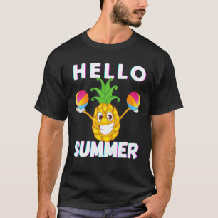 T-shirt Ananas drôle Bonjour Ananas été Maman Papa Papa Bo