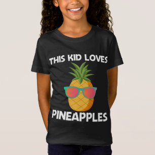 T-Shirt Ananas Drôle Pour Enfants Garçons Lunettes de sole
