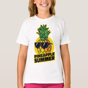 T-shirt Ananas Ensoleillé : Vibrations Estivales avec Lune