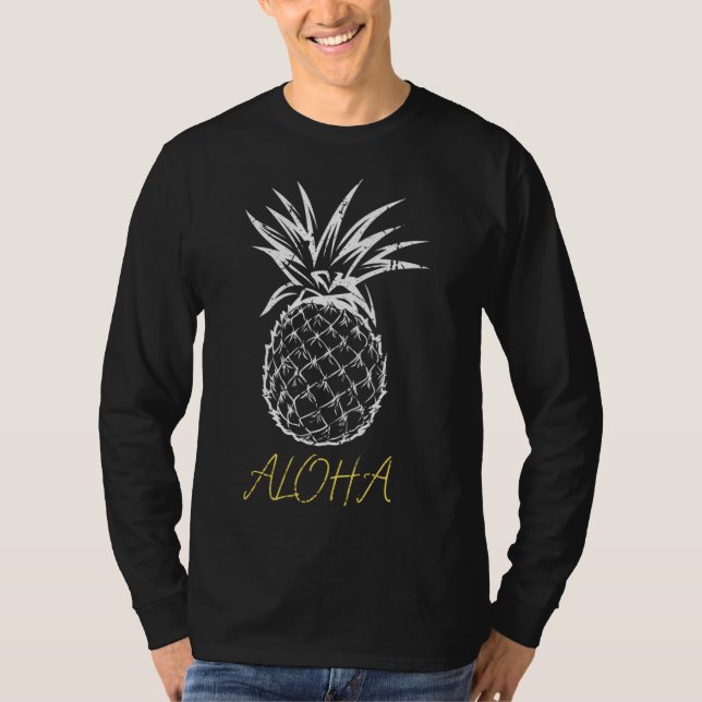 T-shirt Ananas Fruit tropical Aloha Pineapple Graphique (Devant)