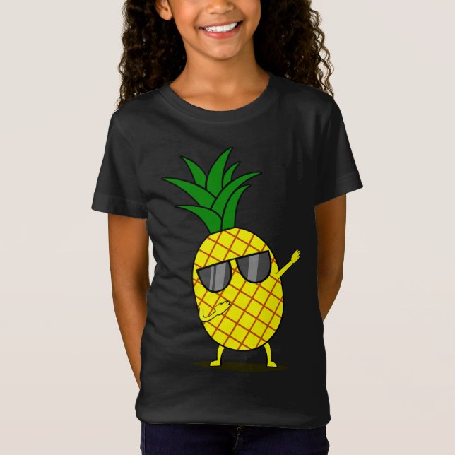 T-Shirt Ananas Jaune Dabbing - Dab Funny Dancing Fruit (Devant)