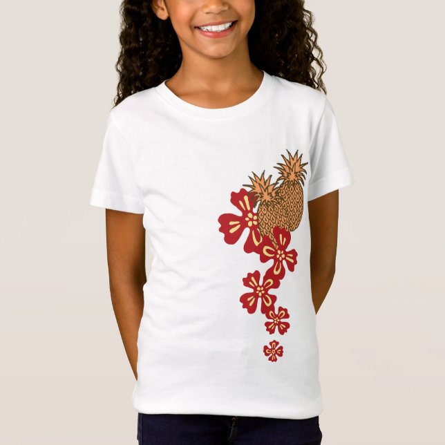 T-Shirt Ananas Luau Conception tropicale (Devant)