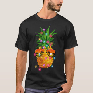 T-shirt Ananas Lunettes de soleil de Noël Xmas Lumières Me