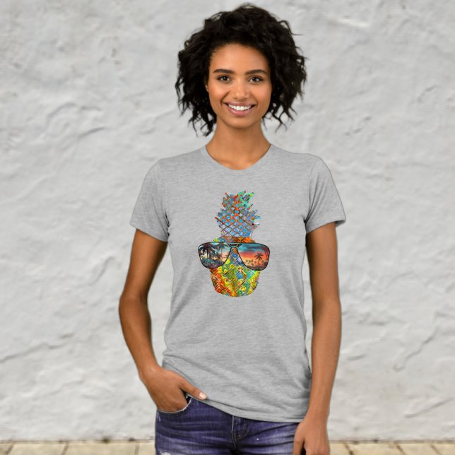 T-shirt Ananas mignon avec lunettes de soleil Tee graphiqu (Créateur téléchargé)