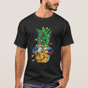 T-shirt Ananas Noël Arbre Lumière Noël Hommes Femmes