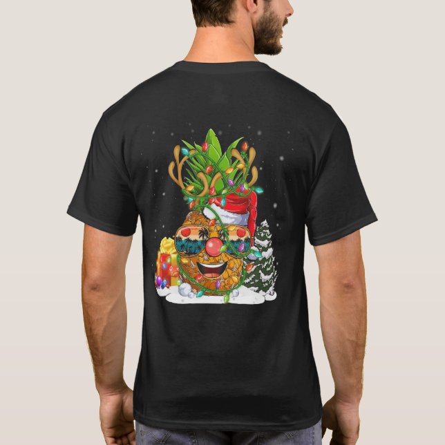 T-shirt Ananas Noël Arbre Lumières Noël (Dos)