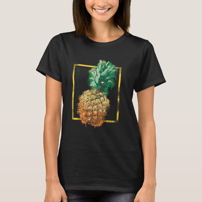 T-shirt Ananas noir (Devant)