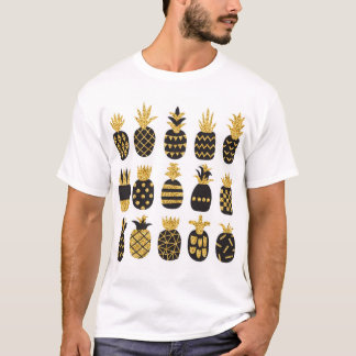T-shirt Ananas noirs : Ensemble texturé unique