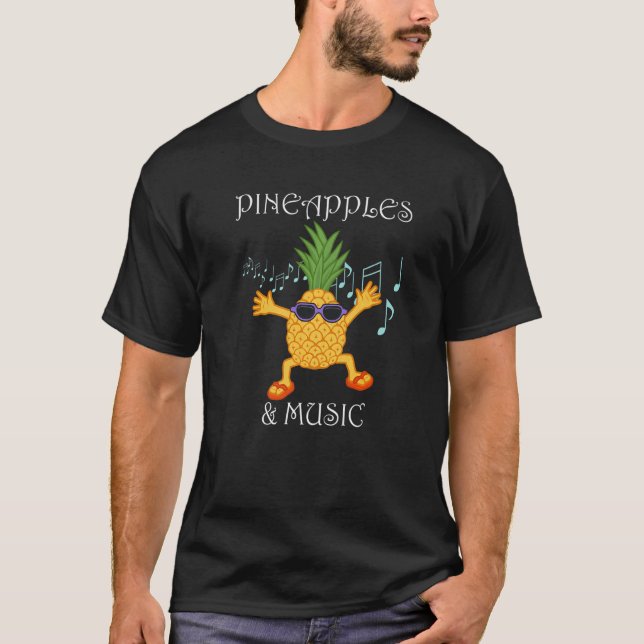 T-shirt Ananas Notes musicales Vitamines de Clef Frui trop (Devant)