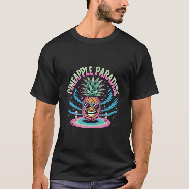 T-shirt Ananas Paradise Funny Tropical (Devant)