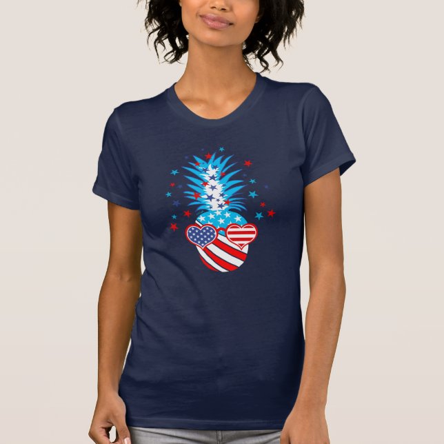 T-shirt Ananas patriotique drôle (Devant)