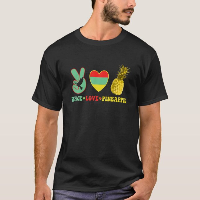 T-shirt Ananas Peace Love (Devant)