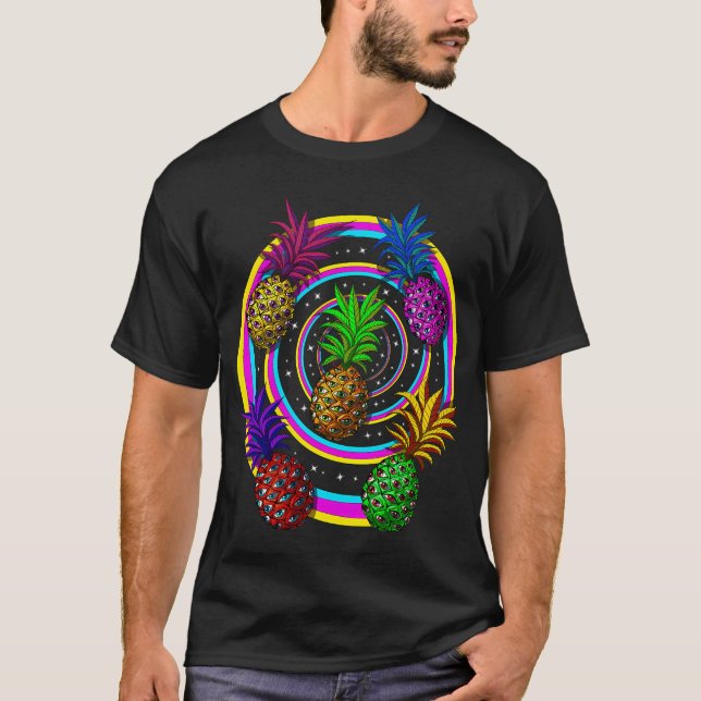 T-shirt Ananas Psychedéliques (Devant)