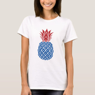 T-shirt Ananas rouge blanc et bleu