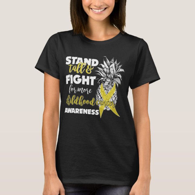 T-shirt ananas stand de sensibilisation au cancer de l'enf (Devant)