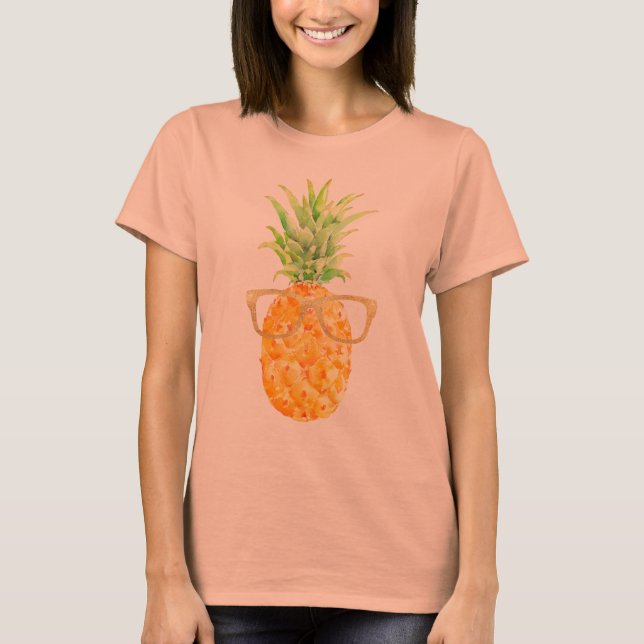 T-shirt Ananas Tropical Hipster (Devant)
