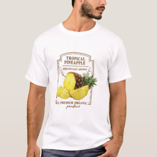 T-shirt Ananas tropicale cultivé organiquement
