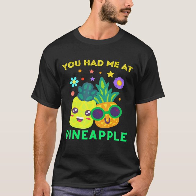 T-shirt Ananas Tu M'As Eu À L'Ananas Summer Men Maman (Devant)