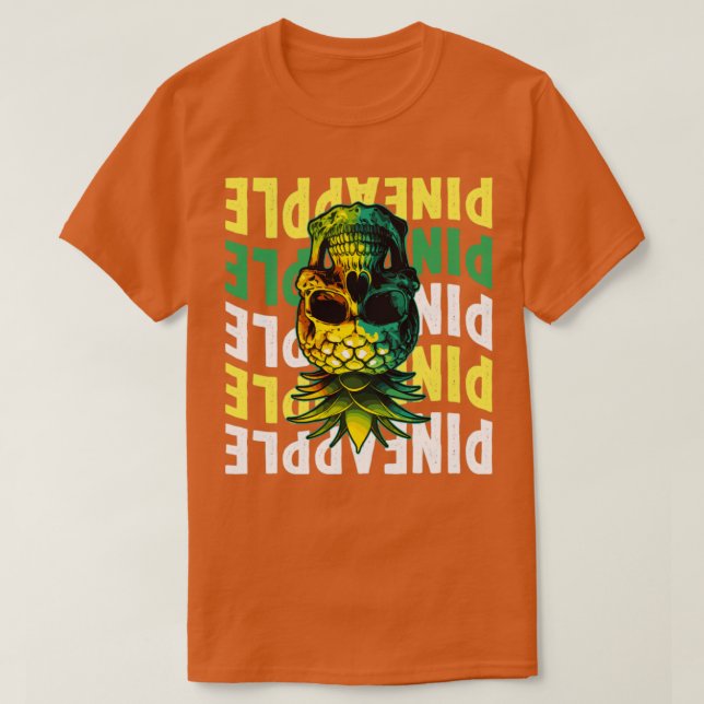 T-shirt Ananas vers le bas (Design devant)