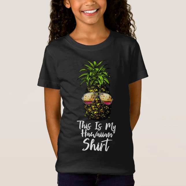 T-Shirt Ananas Voici Ma Hawaiian Retro Hawaii Pineapp (Devant)