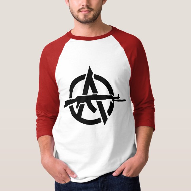 T-shirt Anarchie !  Cercle-Un AK47 (Devant)