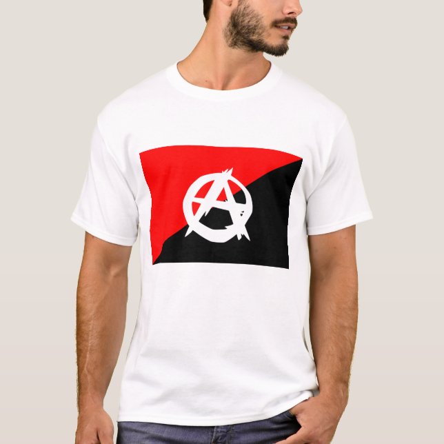 T-shirt Anarchie de chemise de symbole du drapeau A (Devant)