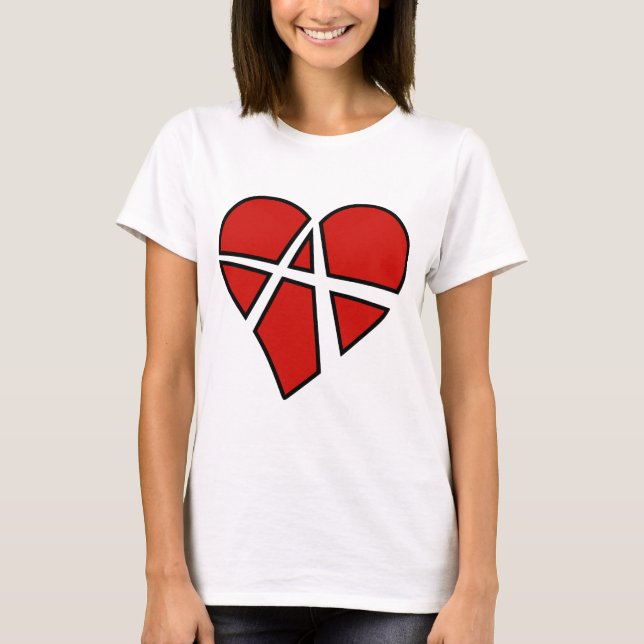 T-shirt Anarchie imprudente de coeur de relations (Devant)