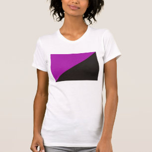 T-shirt anarchie noire pourpre de drapeau du féminisme