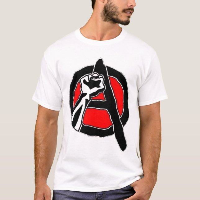 T-shirt Anarchisme (chemise blanche) (Devant)