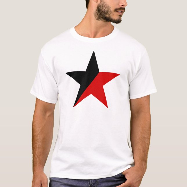 T-shirt Anarchisme noir et rouge d'Anarcho-Syndicalisme (Devant)