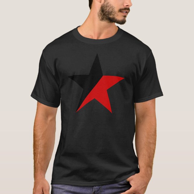 T-shirt Anarchisme noir et rouge d'Anarcho-Syndicalisme (Devant)
