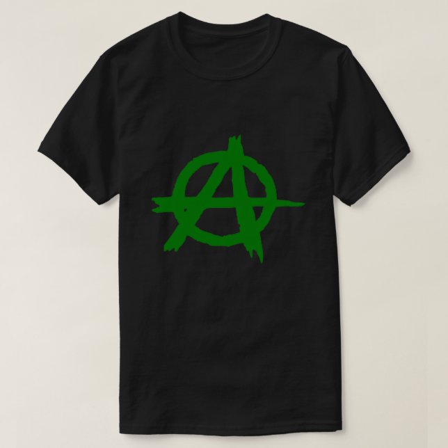 T-shirt Anarchisme vert A (Design devant)
