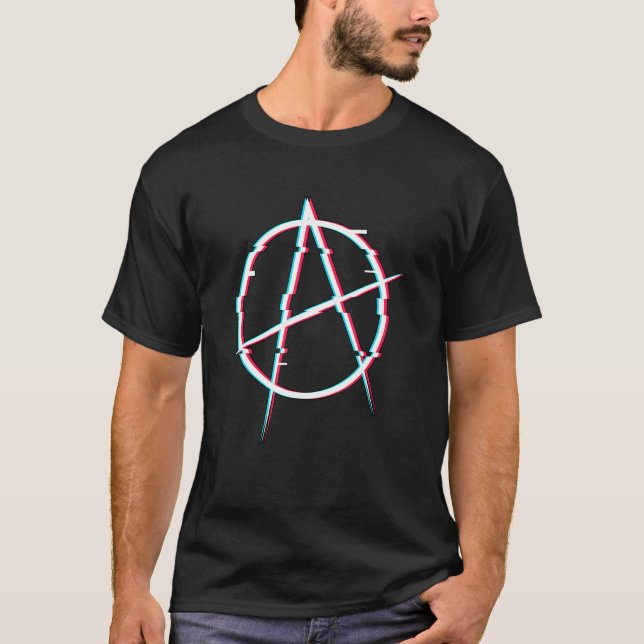 T-shirt Anarchist Symbol Rebellion Vapor Aesthetics (Devant)