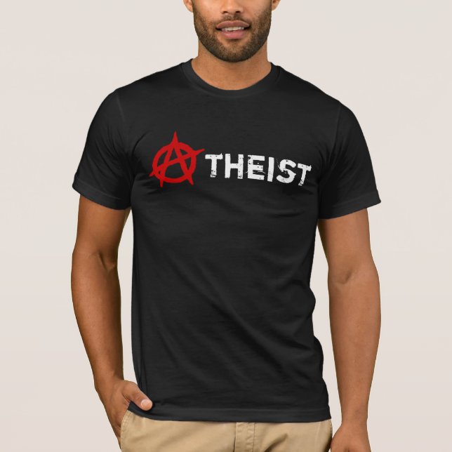 T-shirt Anarchiste d'athée de lettre d'écarlate (Devant)