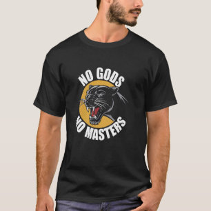 T-shirt Anarchiste Panthère Pas de Dieux Pas de Maîtres Li
