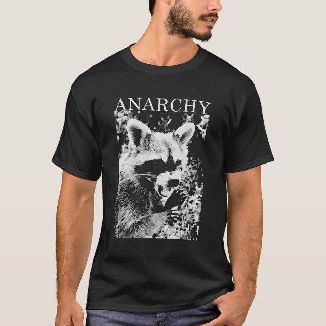 T-shirt Anarchy Raccoon (Devant)