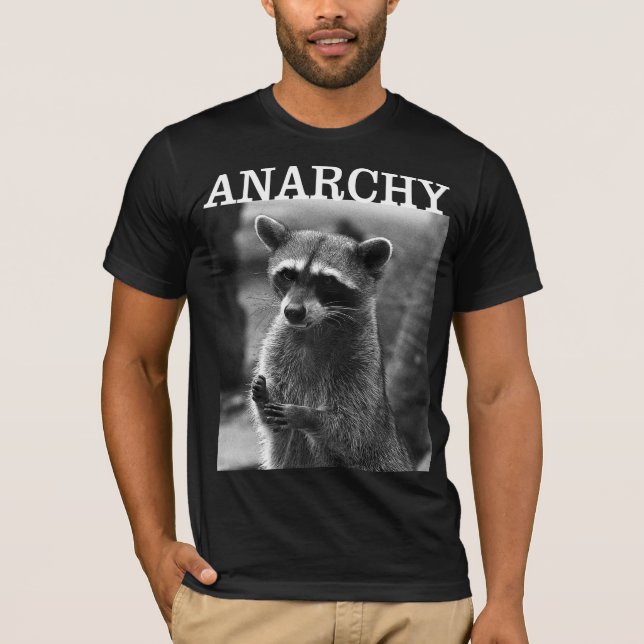 T-shirt ANARCHY Raccoon drôle (Devant)