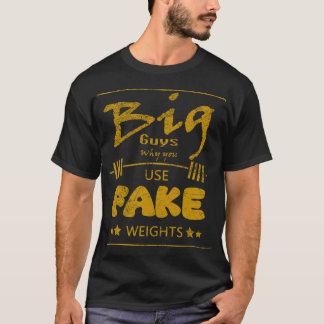 T-shirt anatoly faux poids drôle - jaune / or