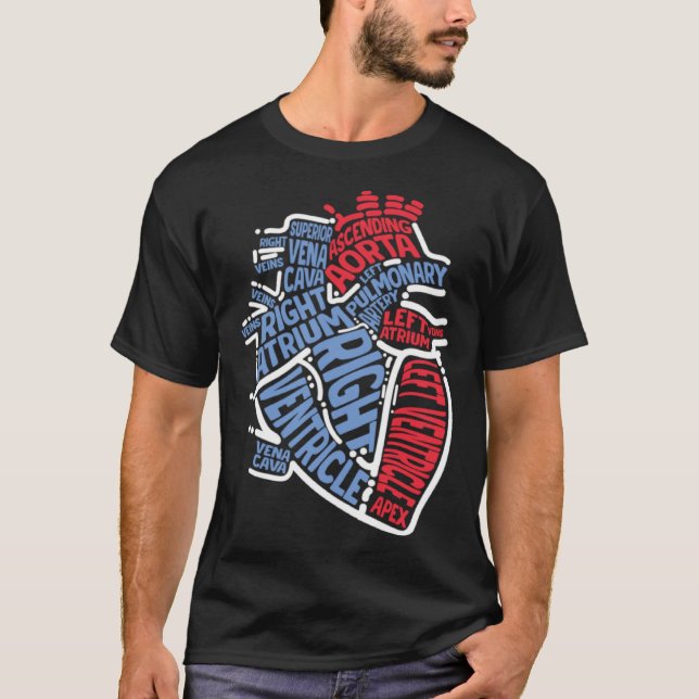 T-shirt Anatomical Heart Medical Parts Cardiologist Surgeo (Devant)