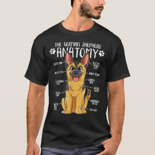 T-shirt Anatomie amusante Allemand Berger Propriétaire Chi