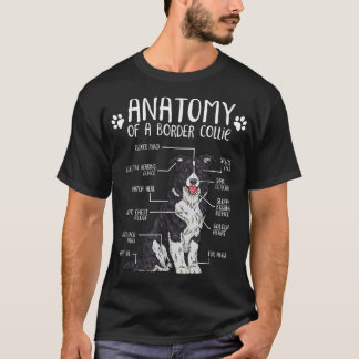 T-shirt Anatomie amusante Bordure Collie Amoureux des chie