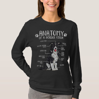 T-shirt Anatomie amusante Bordure Collie Amoureux des chie