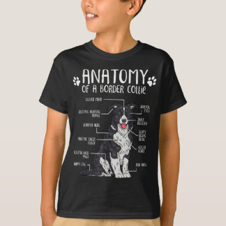 T-shirt Anatomie amusante Bordure Collie Amoureux des chie