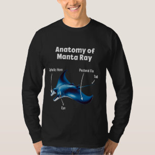 T-shirt Anatomie animale de la raie manta de la mer océan
